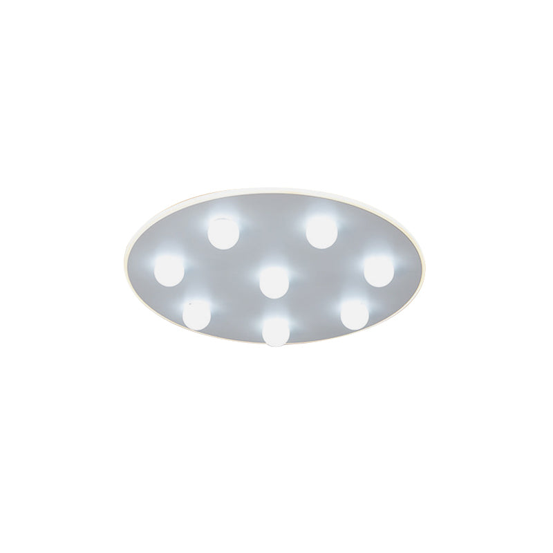 Flower/Round/Square Led Flush Ceiling Light Kids Modern Metal 8 Lights 16.5/19.5 Inch Wide White Flushmount Light Clearhalo 'Ceiling Lights' 'Close To Ceiling Lights' 'Close to ceiling' 'Flush mount' Lighting' 258688