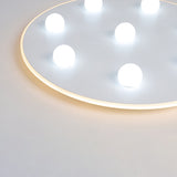 Flower/Round/Square Led Flush Ceiling Light Kids Modern Metal 8 Lights 16.5/19.5 Inch Wide White Flushmount Light Clearhalo 'Ceiling Lights' 'Close To Ceiling Lights' 'Close to ceiling' 'Flush mount' Lighting' 258690