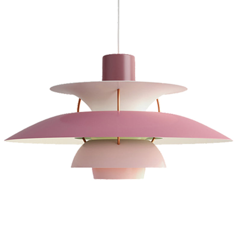 Metal Flying��Saucer Hanging Light 1 Light Nordic Style Hanging Lamp for Restaurant Purple Clearhalo 'Ceiling Lights' 'Modern Pendants' 'Modern' 'Pendant Lights' 'Pendants' Lighting' 2588577