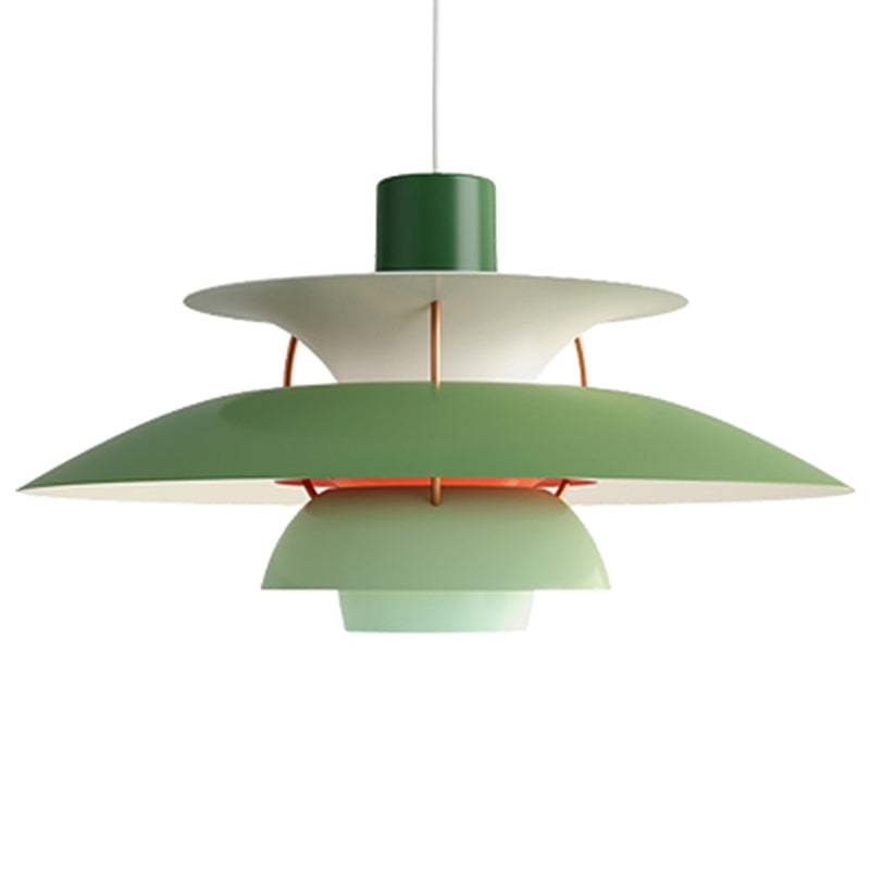 Metal Flying��Saucer Hanging Light 1 Light Nordic Style Hanging Lamp for Restaurant Green Clearhalo 'Ceiling Lights' 'Modern Pendants' 'Modern' 'Pendant Lights' 'Pendants' Lighting' 2588581