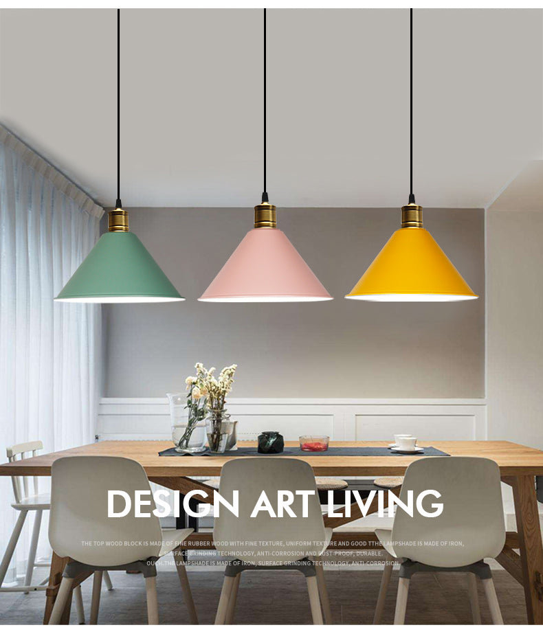 Metal Tapered Hanging Light Nordic Modern Style 1 Light Restaurant Ceiling Pendant Lamp Clearhalo 'Art Deco Pendants' 'Black' 'Cast Iron' 'Ceiling Lights' 'Ceramic' 'Crystal' 'Industrial Pendants' 'Industrial' 'Metal' 'Middle Century Pendants' 'Pendant Lights' 'Pendants' 'Rustic Pendants' 'Tiffany' Lighting' 2588787