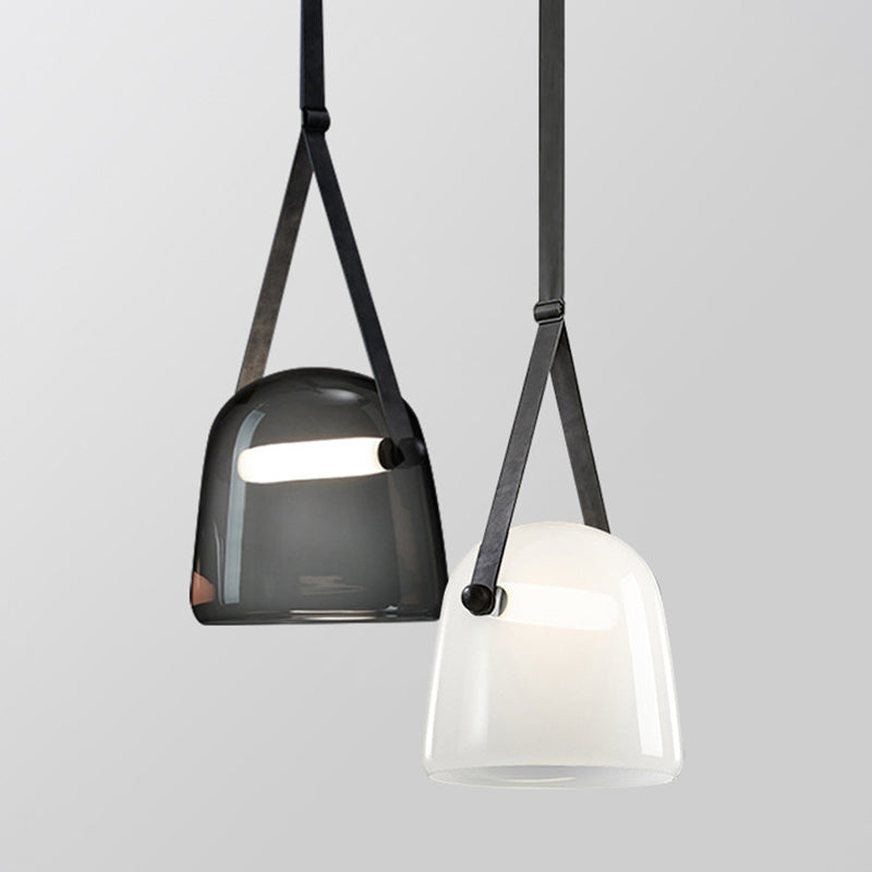 Nordic Modern 1 Light Pendant Lamp Bell Glass Pendant Lighting for Living Room Clearhalo 'Ceiling Lights' 'Close To Ceiling Lights' 'Glass shade' 'Glass' 'Modern Pendants' 'Modern' 'Pendant Lights' 'Pendants' Lighting' 2589151