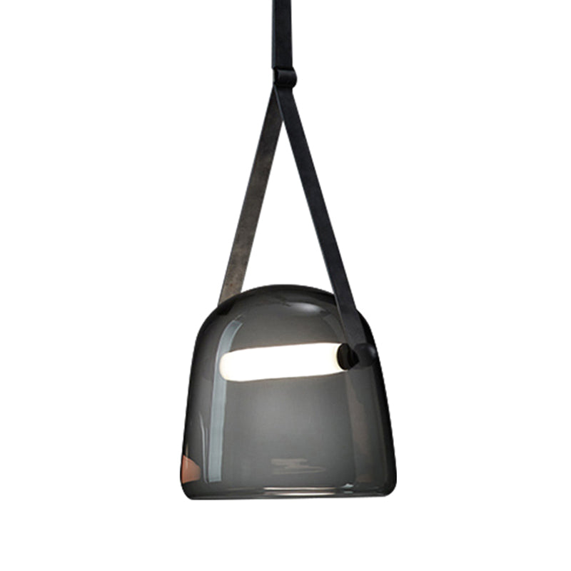 Nordic Modern 1 Light Pendant Lamp Bell Glass Pendant Lighting for Living Room Clearhalo 'Ceiling Lights' 'Close To Ceiling Lights' 'Glass shade' 'Glass' 'Modern Pendants' 'Modern' 'Pendant Lights' 'Pendants' Lighting' 2589157