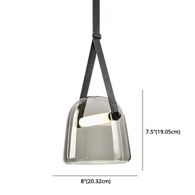 Nordic Modern 1 Light Pendant Lamp Bell Glass Pendant Lighting for Living Room Clearhalo 'Ceiling Lights' 'Close To Ceiling Lights' 'Glass shade' 'Glass' 'Modern Pendants' 'Modern' 'Pendant Lights' 'Pendants' Lighting' 2589158