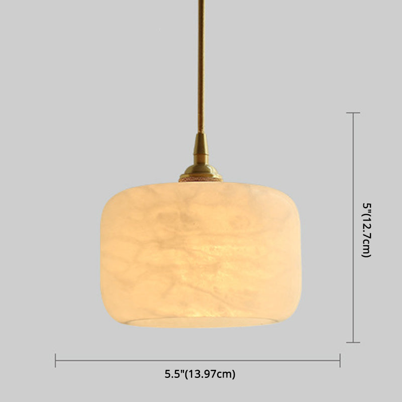 Brass 1 Light Ceiling Light Retro Cylindrical Glass Shade Living Room Small Hanging Lamp Clearhalo 'Ceiling Lights' 'Industrial Pendants' 'Industrial' 'Middle Century Pendants' 'Pendant Lights' 'Pendants' 'Tiffany' Lighting' 2589177