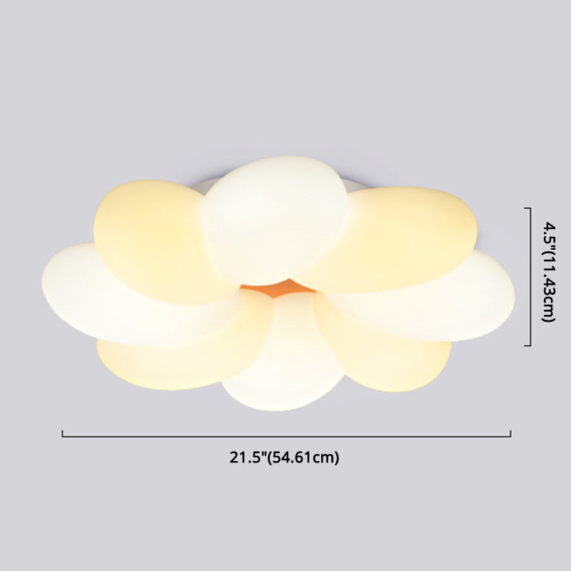 Flower Flush Mount Lighting 1 Light Plastic Kids Flush Ceiling Light Fixtures for Girls Bedroom Clearhalo 'Ceiling Lights' 'Close To Ceiling Lights' 'Close to ceiling' 'Flush mount' Lighting' 2589241