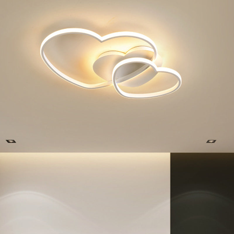 Heart Design Flush Mount Light Fixtures 1 Light Metal Contemporary Ceiling Lights Flush Mount Clearhalo 'Ceiling Lights' 'Close To Ceiling Lights' 'Close to ceiling' 'Flush mount' Lighting' 2589285