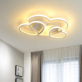 Heart Design Semi Flush Mount Light Kids Acrylic Ceiling Mount Light Fixture for Children Bedroom Clearhalo 'Ceiling Lights' 'Close To Ceiling Lights' 'Close to ceiling' 'Semi-flushmount' Lighting' 2589355