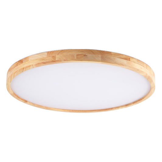 Round Flush Mount Ceiling Light Ultra-Contemporary Acrylic Ceiling Mount Chandelier for Bedroom Wood Clearhalo 'Ceiling Lights' 'Close To Ceiling Lights' 'Close to ceiling' 'Flush mount' Lighting' 2589467
