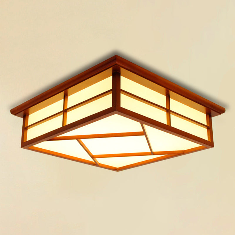 Cubic Semi Flush Light Fixtures Modernist Paper Ceiling Mount Light Fixture for Hallway Clearhalo 'Ceiling Lights' 'Close To Ceiling Lights' 'Close to ceiling' 'Flush mount' Lighting' 2589508