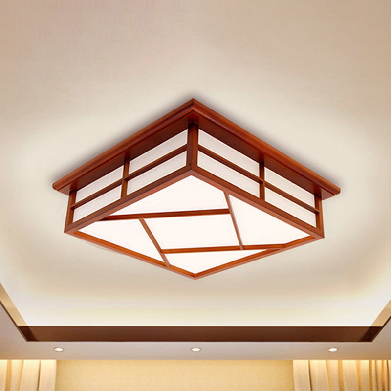 Cubic Semi Flush Light Fixtures Modernist Paper Ceiling Mount Light Fixture for Hallway Clearhalo 'Ceiling Lights' 'Close To Ceiling Lights' 'Close to ceiling' 'Flush mount' Lighting' 2589509