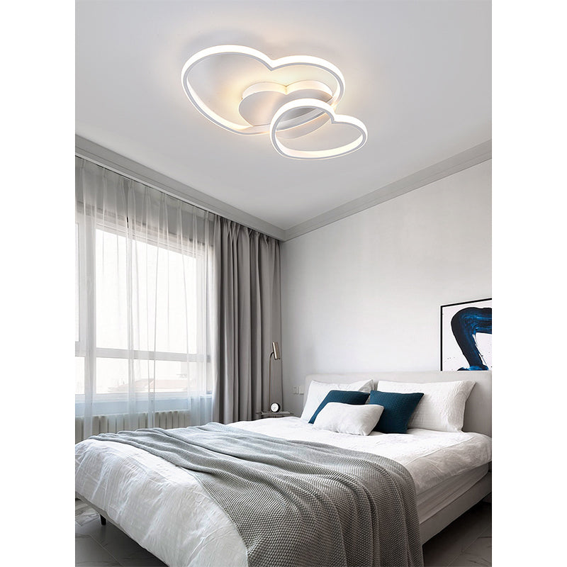 Heart Design Flush Mount Light Fixtures 1 Light Metal Contemporary Ceiling Lights Flush Mount Clearhalo 'Ceiling Lights' 'Close To Ceiling Lights' 'Close to ceiling' 'Flush mount' Lighting' 2589565