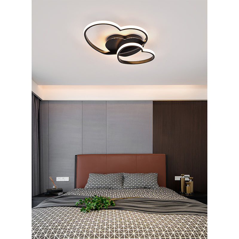 Heart Design Flush Mount Light Fixtures 1 Light Metal Contemporary Ceiling Lights Flush Mount Clearhalo 'Ceiling Lights' 'Close To Ceiling Lights' 'Close to ceiling' 'Flush mount' Lighting' 2589566