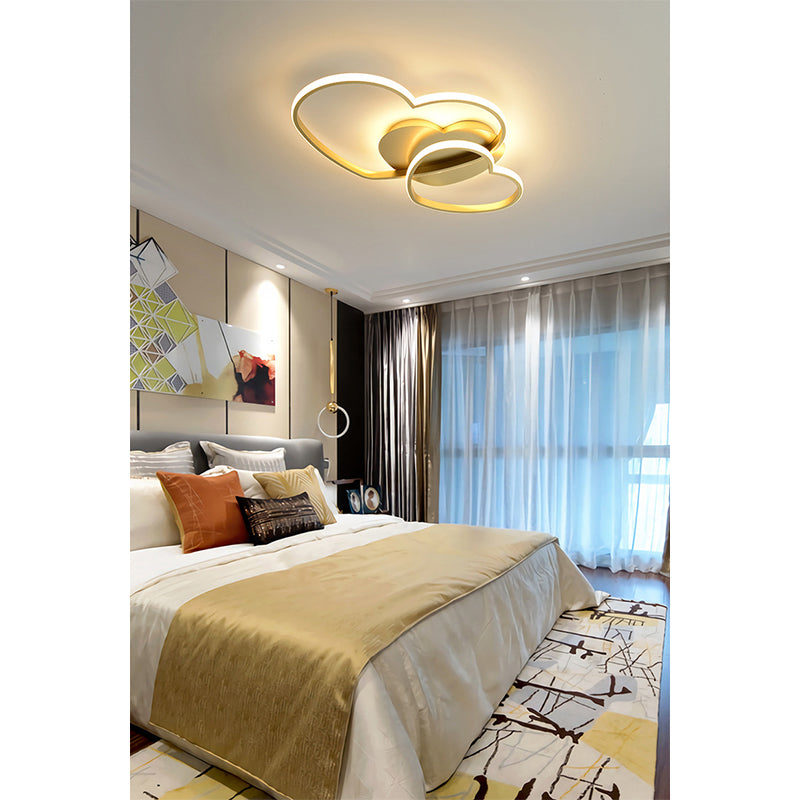 Heart Design Flush Mount Light Fixtures 1 Light Metal Contemporary Ceiling Lights Flush Mount Clearhalo 'Ceiling Lights' 'Close To Ceiling Lights' 'Close to ceiling' 'Flush mount' Lighting' 2589567