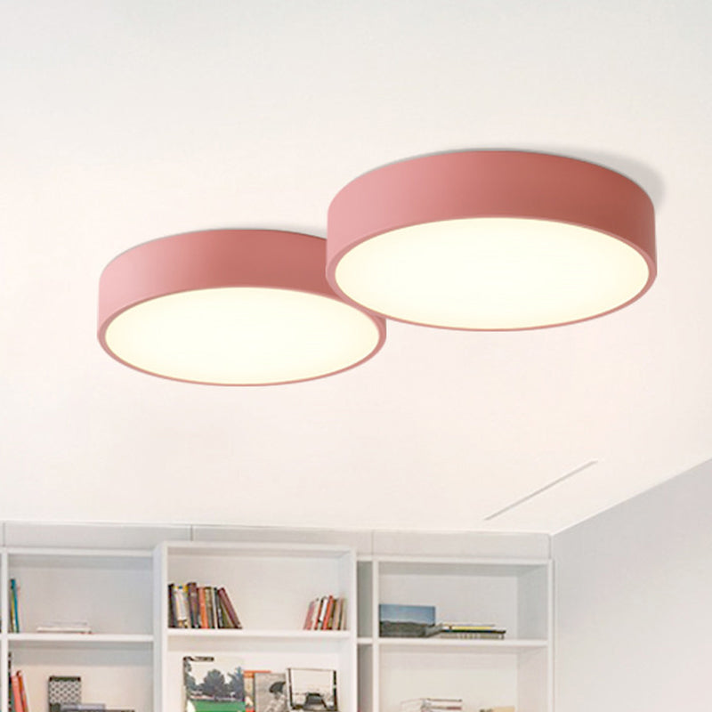 Round Flush Mount Lighting 1 Light Aluminum Minimalist Flush Ceiling Light Fixtures Clearhalo 'Ceiling Lights' 'Close To Ceiling Lights' 'Close to ceiling' 'Flush mount' Lighting' 2590465