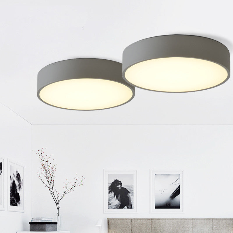 Round Flush Mount Lighting 1 Light Aluminum Minimalist Flush Ceiling Light Fixtures Clearhalo 'Ceiling Lights' 'Close To Ceiling Lights' 'Close to ceiling' 'Flush mount' Lighting' 2590466