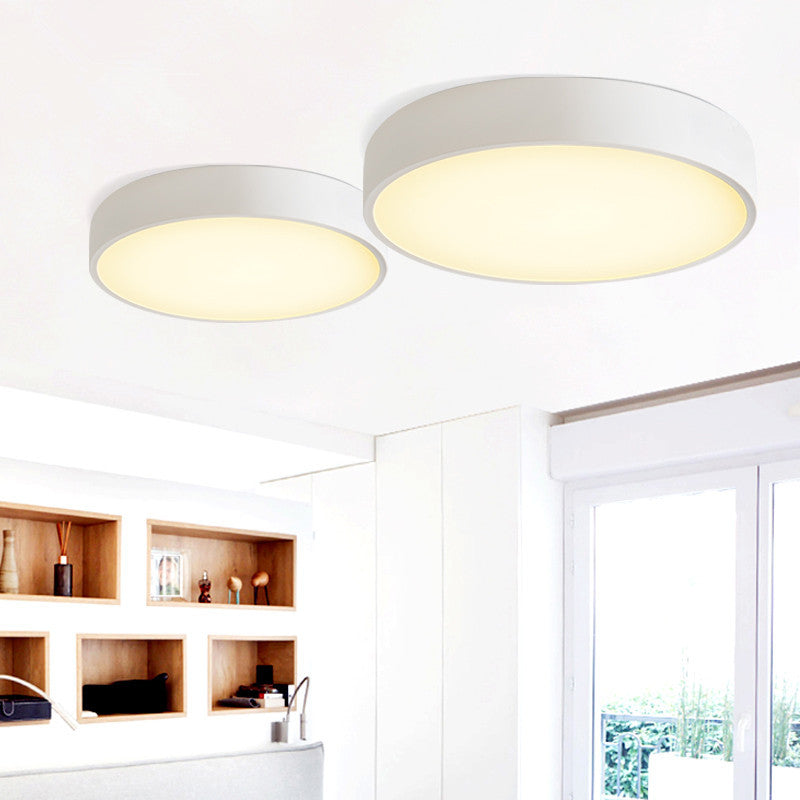 Round Flush Mount Lighting 1 Light Aluminum Minimalist Flush Ceiling Light Fixtures Clearhalo 'Ceiling Lights' 'Close To Ceiling Lights' 'Close to ceiling' 'Flush mount' Lighting' 2590469