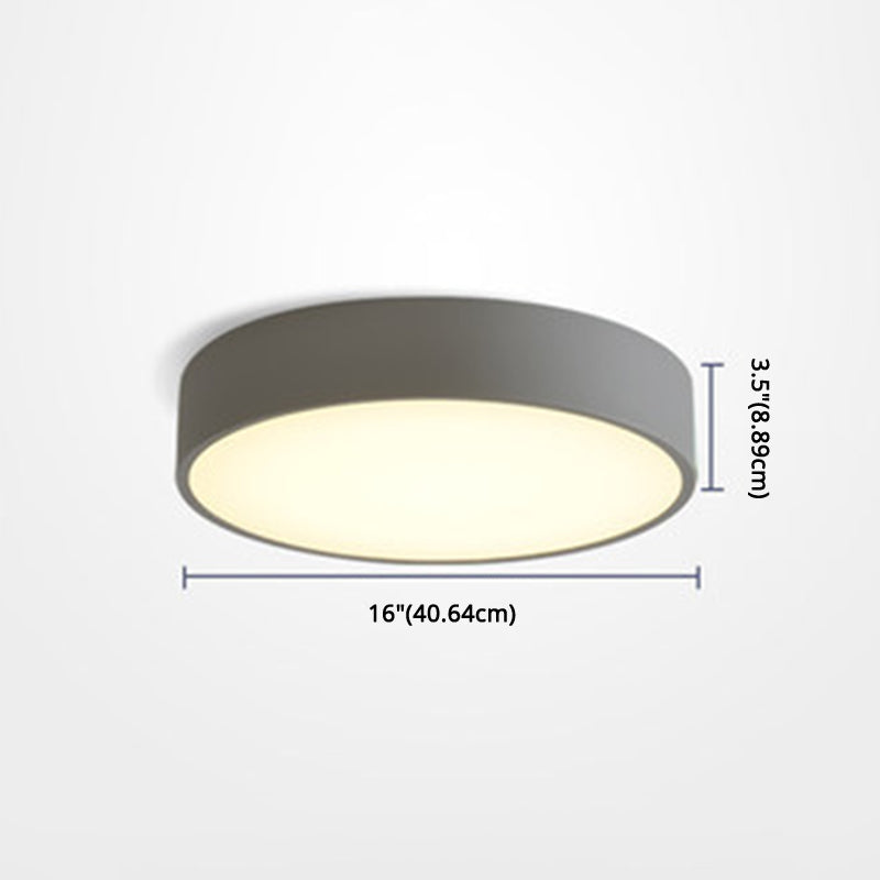 Round Flush Mount Lighting 1 Light Aluminum Minimalist Flush Ceiling Light Fixtures Clearhalo 'Ceiling Lights' 'Close To Ceiling Lights' 'Close to ceiling' 'Flush mount' Lighting' 2590477