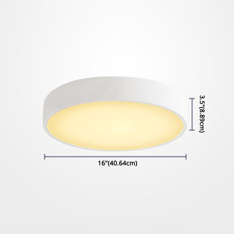 Round Flush Mount Lighting 1 Light Aluminum Minimalist Flush Ceiling Light Fixtures Clearhalo 'Ceiling Lights' 'Close To Ceiling Lights' 'Close to ceiling' 'Flush mount' Lighting' 2590478