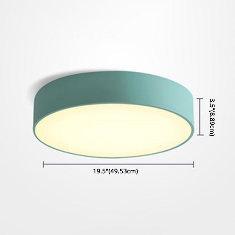 Round Flush Mount Lighting 1 Light Aluminum Minimalist Flush Ceiling Light Fixtures Clearhalo 'Ceiling Lights' 'Close To Ceiling Lights' 'Close to ceiling' 'Flush mount' Lighting' 2590482