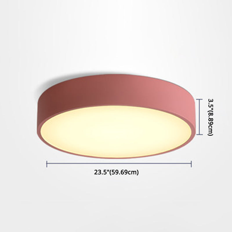 Round Flush Mount Lighting 1 Light Aluminum Minimalist Flush Ceiling Light Fixtures Clearhalo 'Ceiling Lights' 'Close To Ceiling Lights' 'Close to ceiling' 'Flush mount' Lighting' 2590493