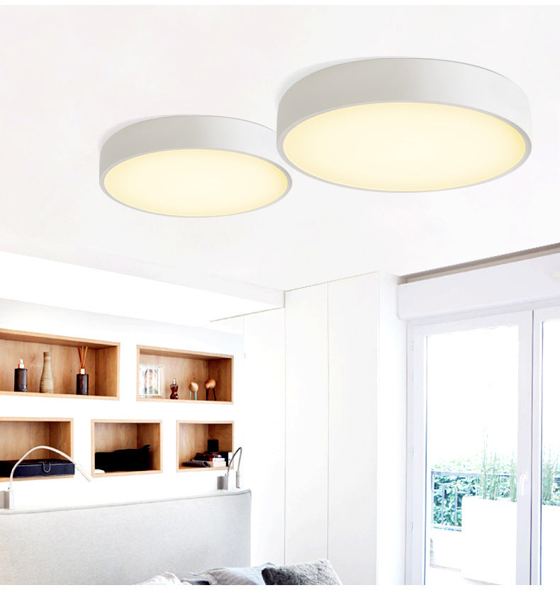 Round Flush Mount Lighting 1 Light Aluminum Minimalist Flush Ceiling Light Fixtures Clearhalo 'Ceiling Lights' 'Close To Ceiling Lights' 'Close to ceiling' 'Flush mount' Lighting' 2590495