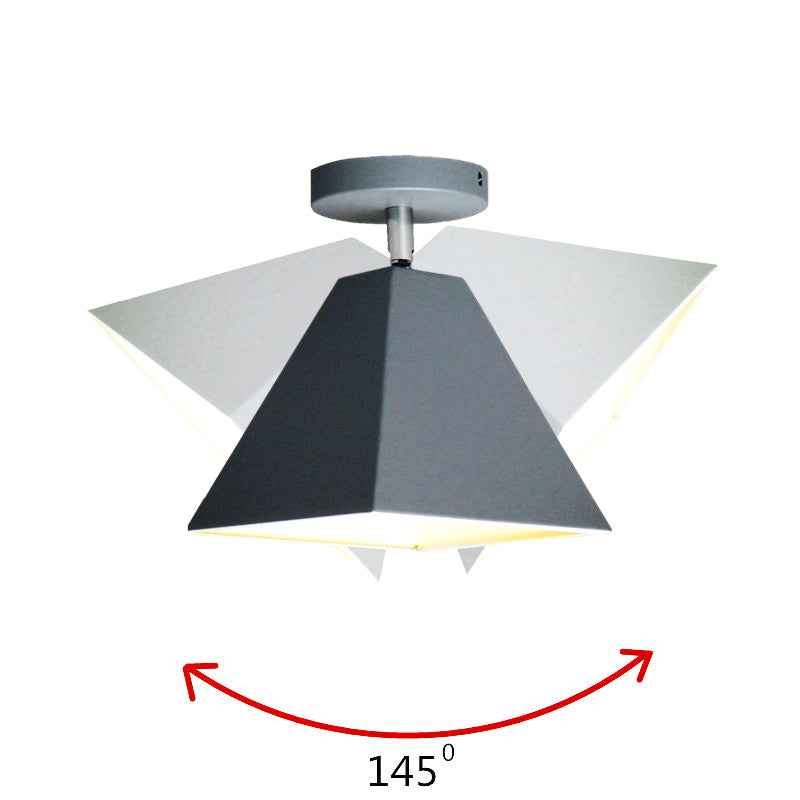 Trapezoid Flush Light 1 Light Metal Modern Flush Mount Ceiling Light Fixtures Clearhalo 'Ceiling Lights' 'Close To Ceiling Lights' 'Close to ceiling' 'Semi-flushmount' Lighting' 2590532