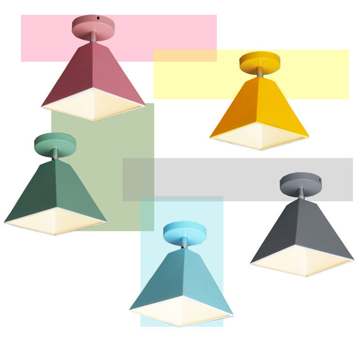 Trapezoid Flush Light 1 Light Metal Modern Flush Mount Ceiling Light Fixtures Clearhalo 'Ceiling Lights' 'Close To Ceiling Lights' 'Close to ceiling' 'Semi-flushmount' Lighting' 2590533