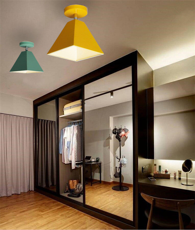 Trapezoid Flush Light 1 Light Metal Modern Flush Mount Ceiling Light Fixtures Clearhalo 'Ceiling Lights' 'Close To Ceiling Lights' 'Close to ceiling' 'Semi-flushmount' Lighting' 2590534