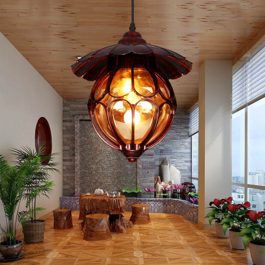 Industrial Global/Ring Hanging Light Cognac Glass Shade Kitchen Pendant Lighting in Copper with 23.5" Adjustable Chain Copper Globe Clearhalo 'Art Deco Pendants' 'Cast Iron' 'Ceiling Lights' 'Ceramic' 'Crystal' 'Industrial Pendants' 'Industrial' 'Metal' 'Middle Century Pendants' 'Pendant Lights' 'Pendants' 'Tiffany' Lighting' 259055