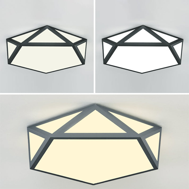 Diamond Flush Mount Ceiling Light Modernist Acrylic Ceiling Flush Mount for Living Room Clearhalo 'Ceiling Lights' 'Close To Ceiling Lights' 'Close to ceiling' 'Flush mount' Lighting' 2590601