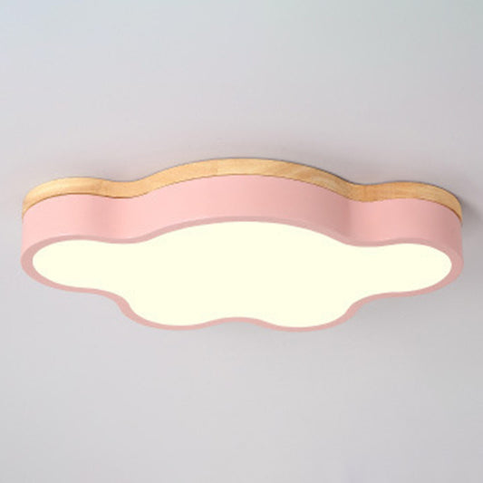 Cloud Flush Mount Lights Modernist Acrylic Ceiling Mount Light Fixture for Bedroom Pink Clearhalo 'Ceiling Lights' 'Close To Ceiling Lights' 'Close to ceiling' 'Flush mount' Lighting' 2590643