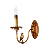 Candle Metal Sconce Light Fixture Classic 1 Light Corridor Wall Mounted Lamp in Brass with/without Shade Clearhalo 'Wall Lamps & Sconces' 'Wall Lights' Lighting' 259142