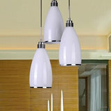 Satin Opal Glass Cluster Bell Pendant Minimalist 3-Light Chrome Suspension Light for Dining Room Clearhalo 'Ceiling Lights' 'Modern Pendants' 'Modern' 'Pendant Lights' 'Pendants' Lighting' 2593022