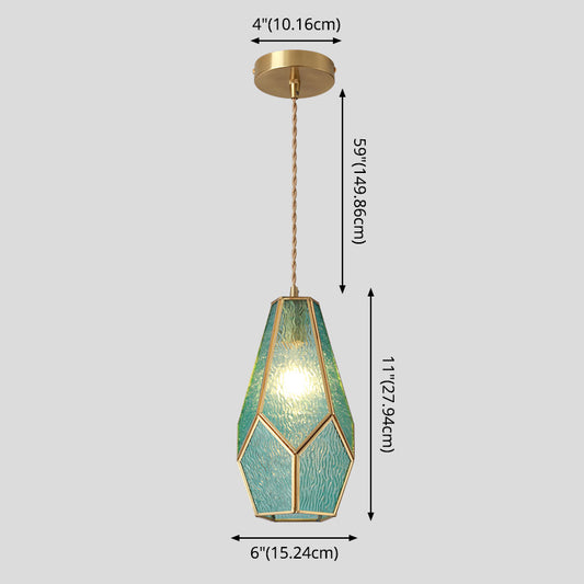 Suspended Lighting Fixture Tiffany Style Shaded Glass Hanging Pendant with Brass Canopy Clearhalo 'Ceiling Lights' 'Glass shade' 'Glass' 'Modern Pendants' 'Modern' 'Pendant Lights' 'Pendants' Lighting' 2593540