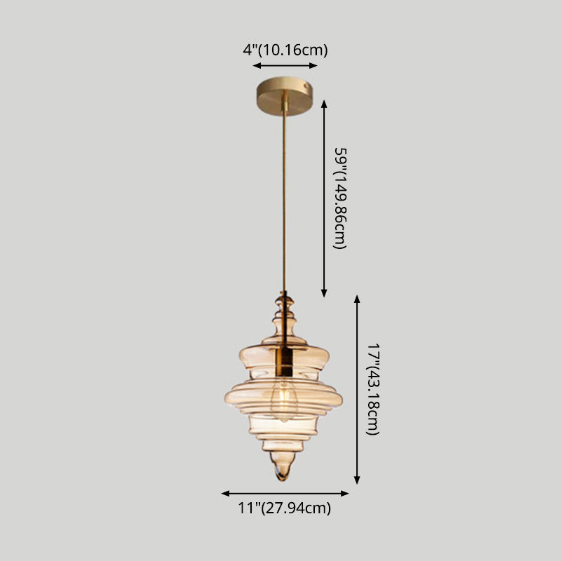 1 Head Spool Shaped Ceiling Pendant Light Retro Glass Hanging Light Fixture for Restaurant Clearhalo 'Art Deco Pendants' 'Cast Iron' 'Ceiling Lights' 'Ceramic' 'Crystal' 'Industrial Pendants' 'Industrial' 'Metal' 'Middle Century Pendants' 'Pendant Lights' 'Pendants' 'Tiffany' Lighting' 2593853