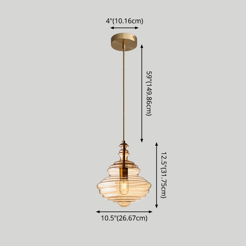 1 Head Spool Shaped Ceiling Pendant Light Retro Glass Hanging Light Fixture for Restaurant Clearhalo 'Art Deco Pendants' 'Cast Iron' 'Ceiling Lights' 'Ceramic' 'Crystal' 'Industrial Pendants' 'Industrial' 'Metal' 'Middle Century Pendants' 'Pendant Lights' 'Pendants' 'Tiffany' Lighting' 2593854