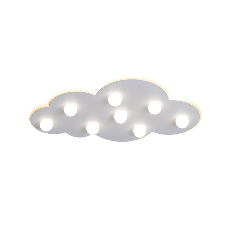 Blue/Pink/White Cloud Flush Ceiling Light Macaron Metal 8-Led Ceiling Mounted Light for Kids Bedroom Clearhalo 'Ceiling Lights' 'Close To Ceiling Lights' 'Close to ceiling' 'Flush mount' Lighting' 259971