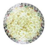 Beige Bowl Flush Mount Lamp Tiffany Mosaics Glass Flush Mount Ceiling Light for Bedroom Clearhalo 'Ceiling Lights' 'Close To Ceiling Lights' 'Lighting' 2602563