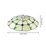 Handcrafted Glass Beige Ceiling Lighting Bowl Shaped Tiffany LED Flush Light for Hall Clearhalo 'Ceiling Lights' 'Close To Ceiling Lights' 'Lighting' 2602571