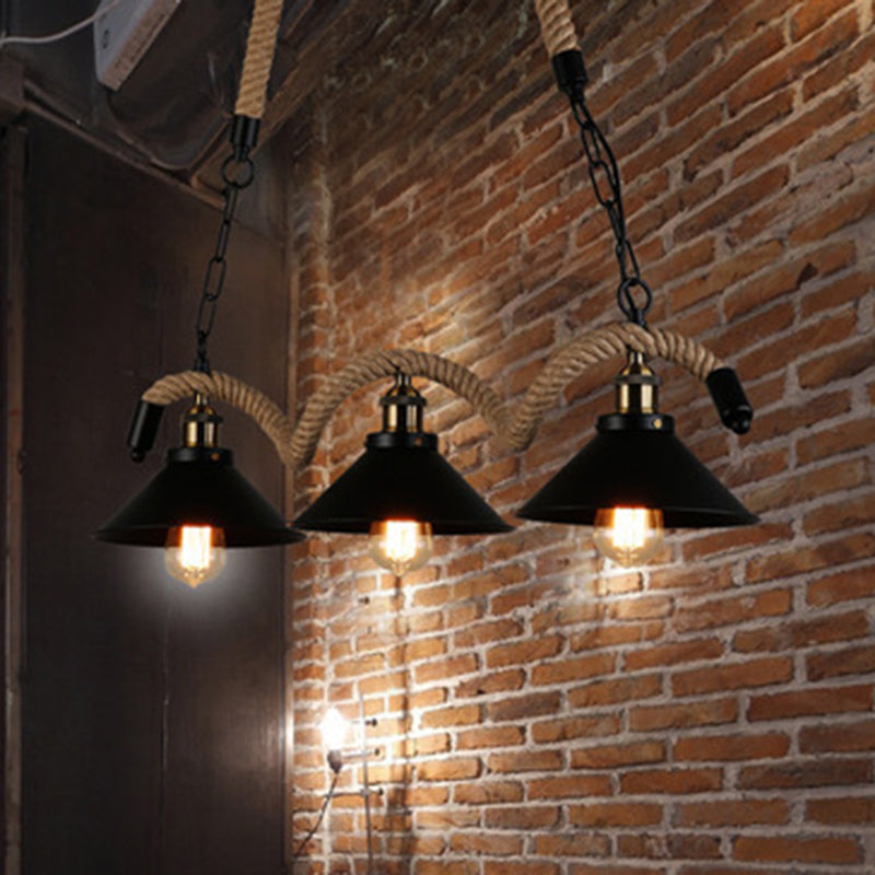 Metal Island Chandelier Light Industrial Black Cage Restaurant Chandelier Light Fixture Clearhalo 'Ceiling Lights' 'Island Lights' 'Lighting' 2602592