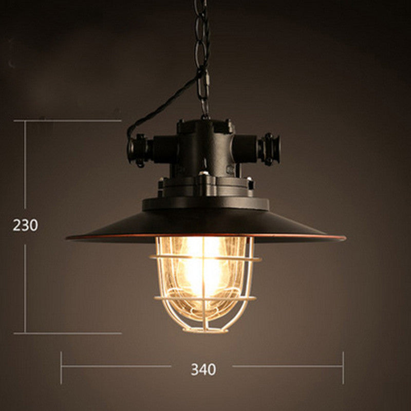 Metal Black Pendant Ceiling Light Cage Shade Industrial Pendant Light Fixture for Restaurant Clearhalo 'Ceiling Lights' 'Pendant Lights' 'Pendants' Lighting' 2602631