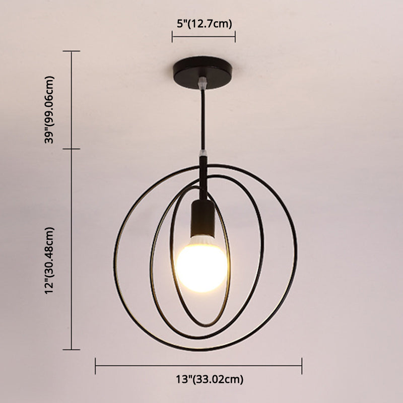 Metal Hanging Pendant Light Wire Cage Industrial Style Pendant Light Fixture for Foyer Clearhalo 'Ceiling Lights' 'Pendant Lights' 'Pendants' Lighting' 2602651