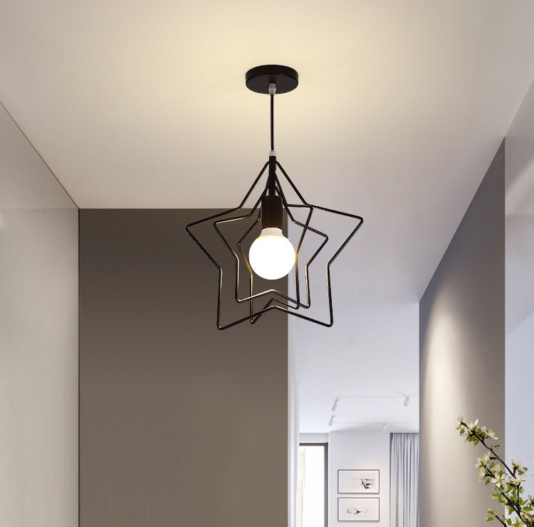 Metal Hanging Pendant Light Wire Cage Industrial Style Pendant Light Fixture for Foyer Clearhalo 'Ceiling Lights' 'Pendant Lights' 'Pendants' Lighting' 2602655