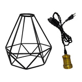 Geometric Cage Metal Pendant Ceiling Light Industrial Restaurant Hanging Light Fixture Black Clearhalo 'Ceiling Lights' 'Pendant Lights' 'Pendants' Lighting' 2602672