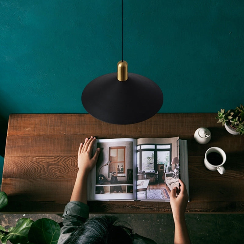 Metal Black Pendant Lighting Fixture Cone-Shaped Retro Style Hanging Pendant Light Clearhalo 'Ceiling Lights' 'Pendant Lights' 'Pendants' Lighting' 2602711