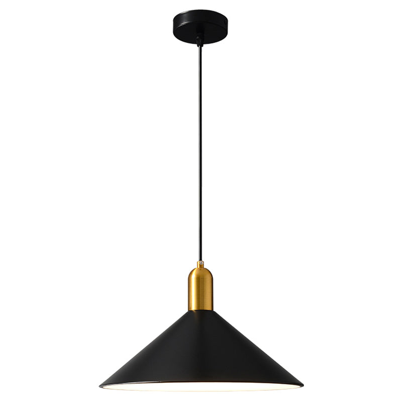 Metal Black Pendant Lighting Fixture Cone-Shaped Retro Style Hanging Pendant Light Black Clearhalo 'Ceiling Lights' 'Pendant Lights' 'Pendants' Lighting' 2602712