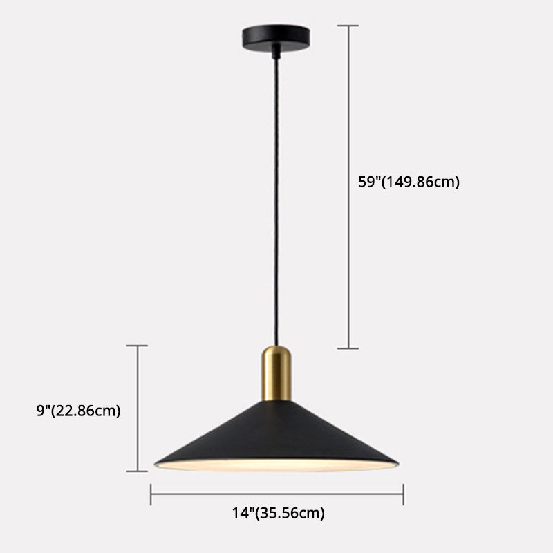 Metal Black Pendant Lighting Fixture Cone-Shaped Retro Style Hanging Pendant Light Clearhalo 'Ceiling Lights' 'Pendant Lights' 'Pendants' Lighting' 2602713