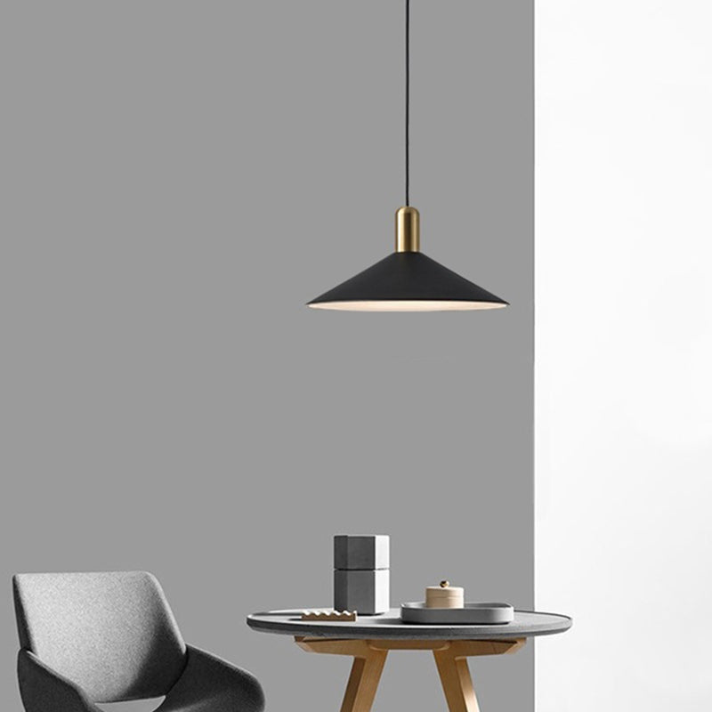 Metal Black Pendant Lighting Fixture Cone-Shaped Retro Style Hanging Pendant Light Clearhalo 'Ceiling Lights' 'Pendant Lights' 'Pendants' Lighting' 2602714