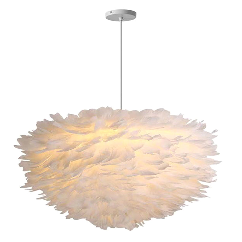 Heart Bedroom Hanging Ceiling Light Metal Nordic Style Hanging Pendant Lamp in White Clearhalo 'Ceiling Lights' 'Pendant Lights' 'Pendants' Lighting' 2602722